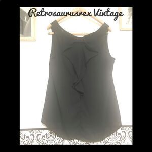 𝅺semi Sheer Rockabilly Goth Black Bow Tank Top, Plus Size 1X